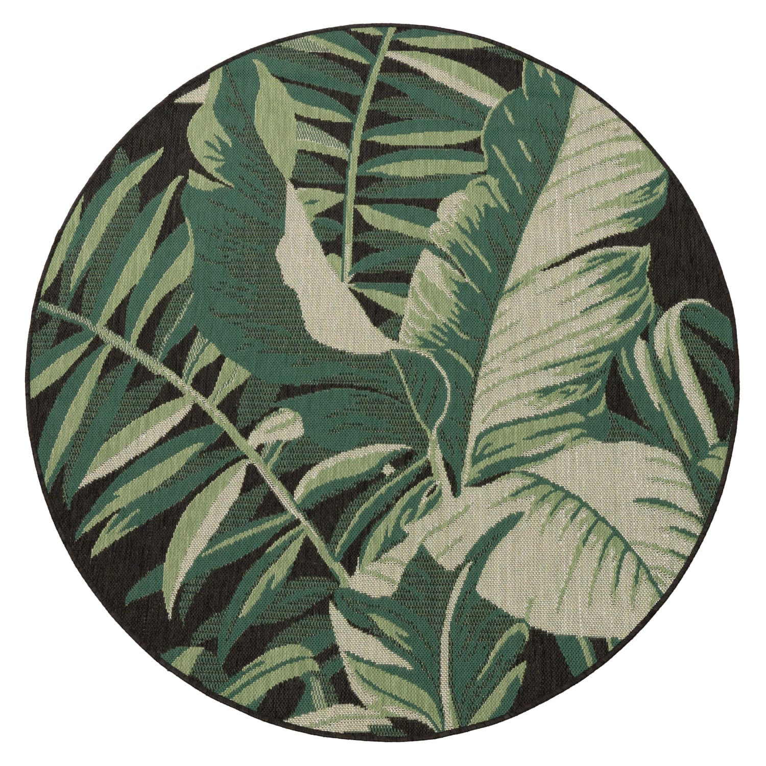 Paco Home Outdoorteppich Schwarz 160x160 cm