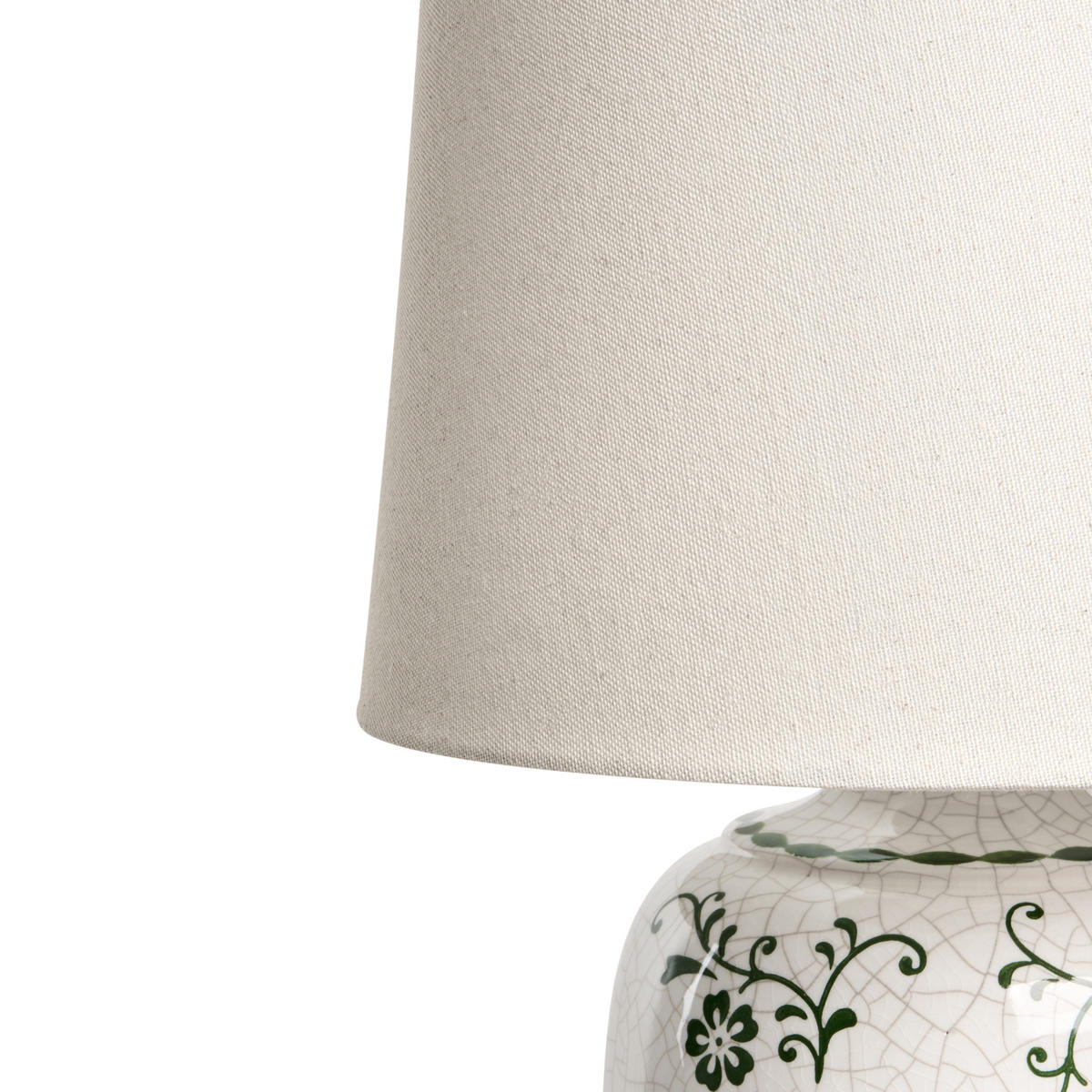 TISCHLAMPE Weiß Jinny - Weiß/Grün, Keramik (30/30/50cm) - Beliani