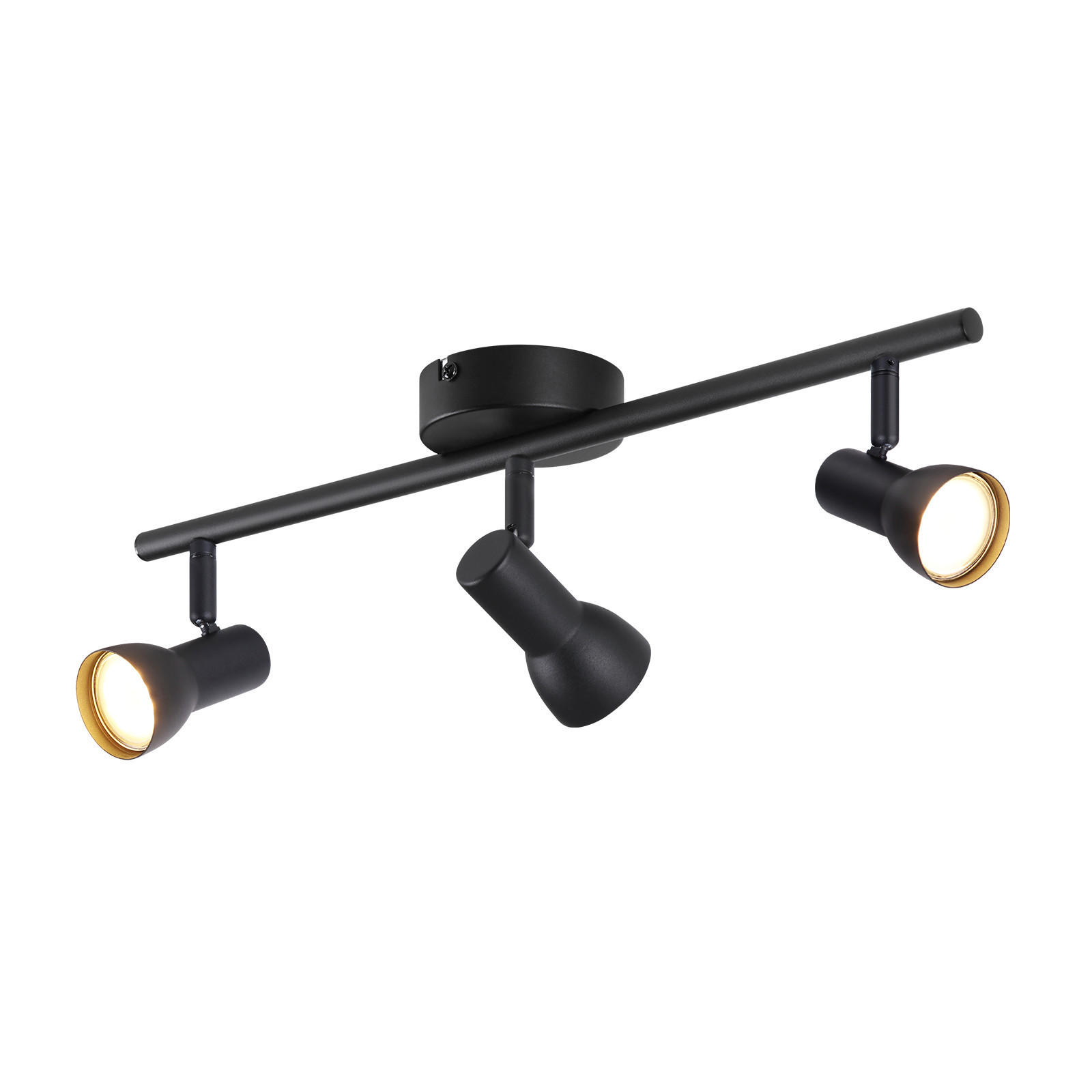 STRAHLER 3 Flammig-GU10 8*15.5*42.5 - Schwarz, Metall (42.5/8/15.5cm) - ZMH