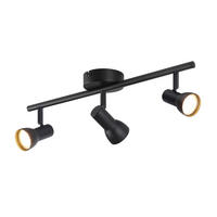 STRAHLER 3 Flammig-GU10 8*15.5*42.5 - Schwarz, Metall (42.5/8/15.5cm) - ZMH