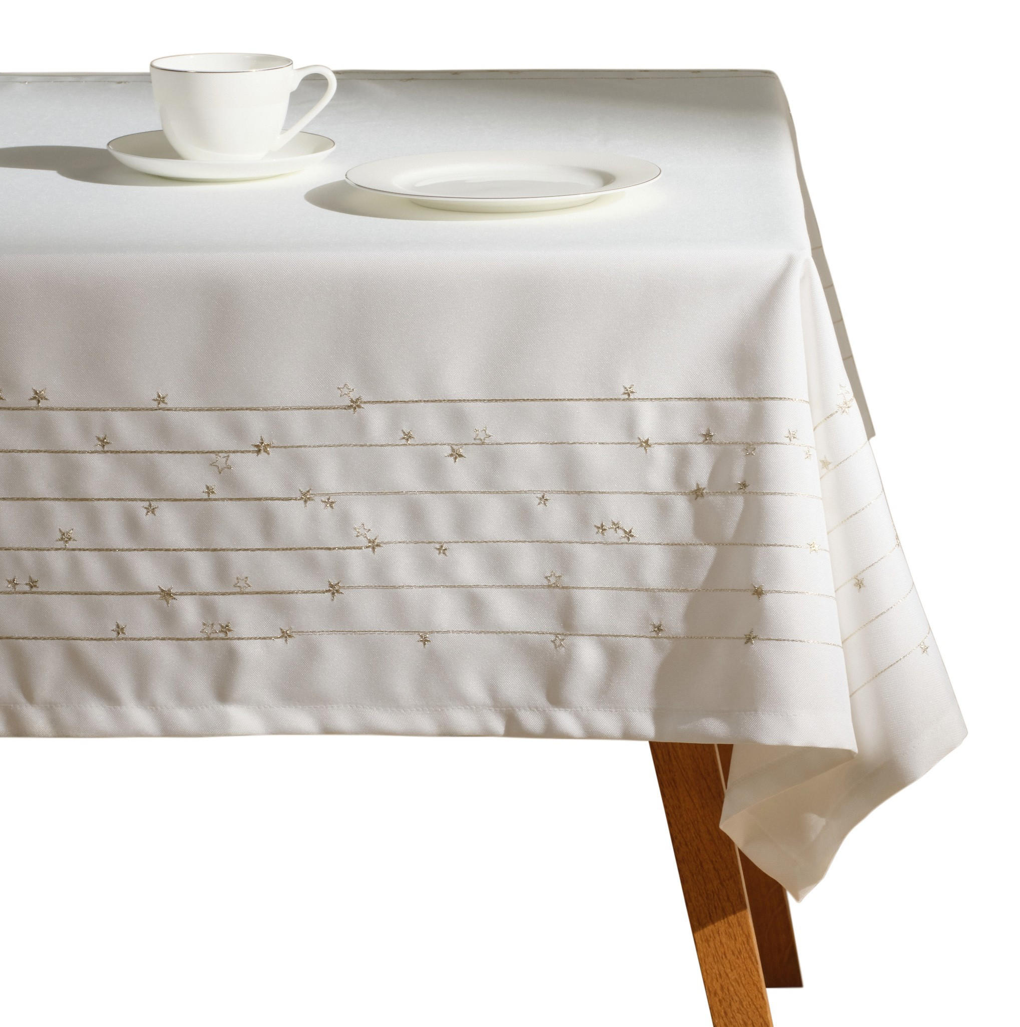 TISCHDECKE Veronica - Weiß, Textil (300/150/1cm) - home&you