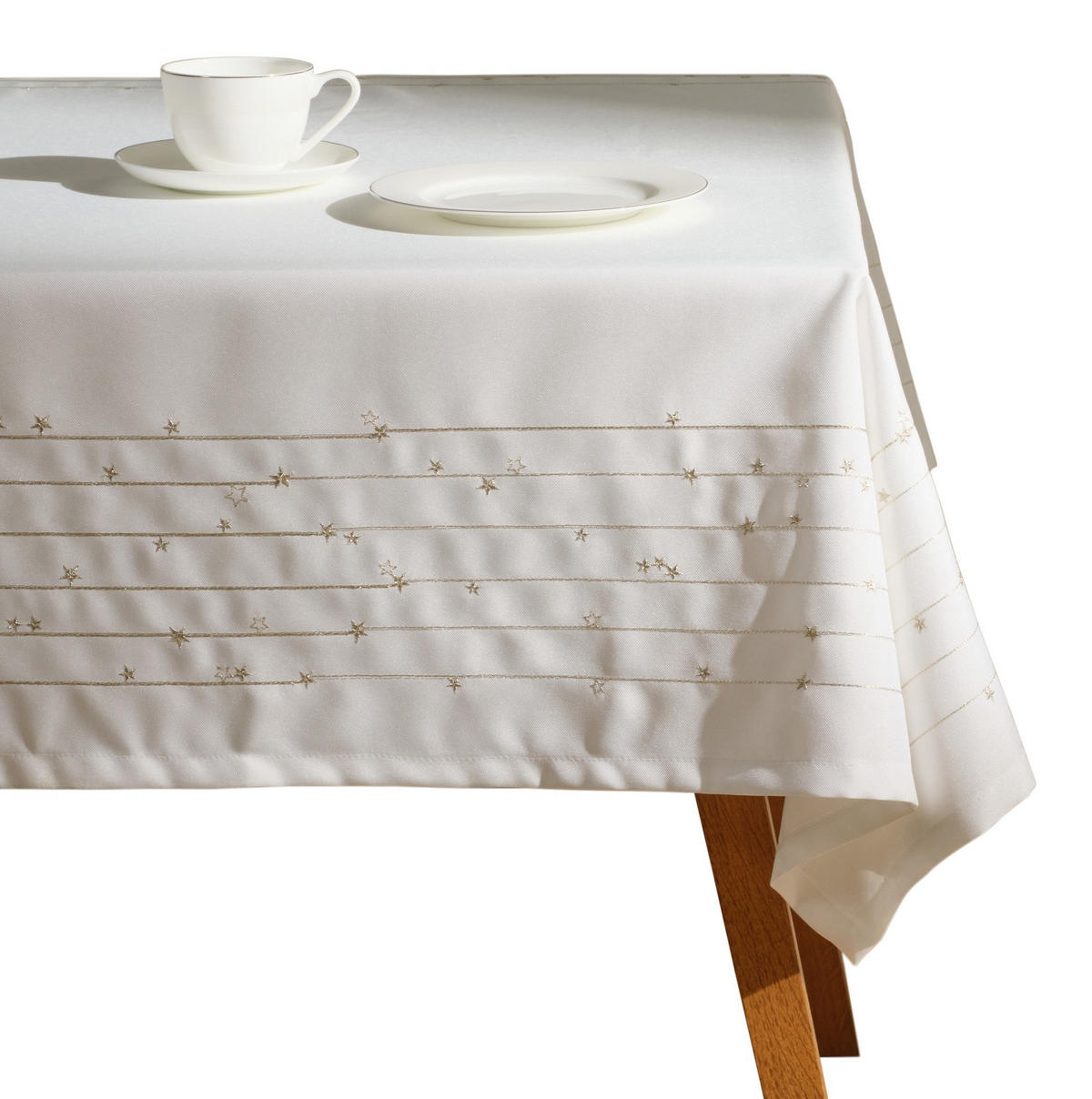 TISCHDECKE Veronica - Weiß, Textil (300/150/1cm) - home&you