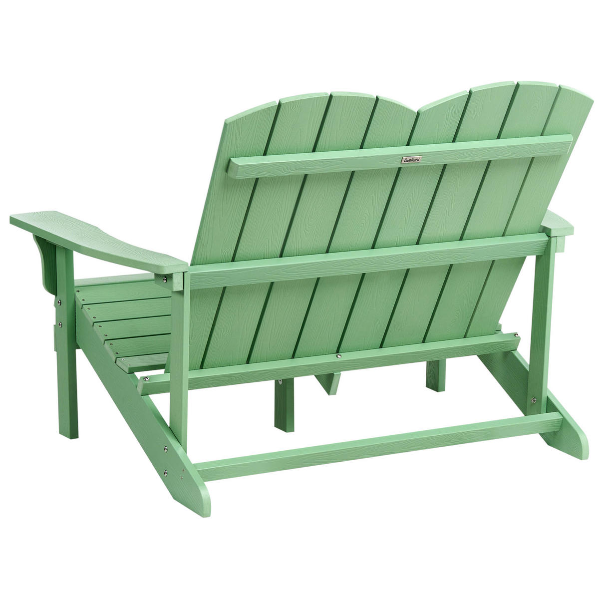 GARTENBANK Adirondack 125 cm Hellgrün - Hellgrün, Kunststoff (125/91/73cm) - Beliani