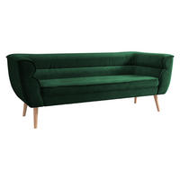 SOFA Bal 3 - Smaragdgrün/Naturfarben, Holz/Textil (182/75/74cm) - MIRJAN24