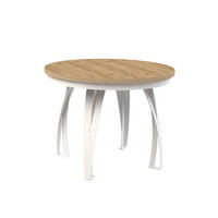 ESSTISCH LUNGA - Honigeiche/Weiß, Holzwerkstoff (100/100/77cm) - Meblini
