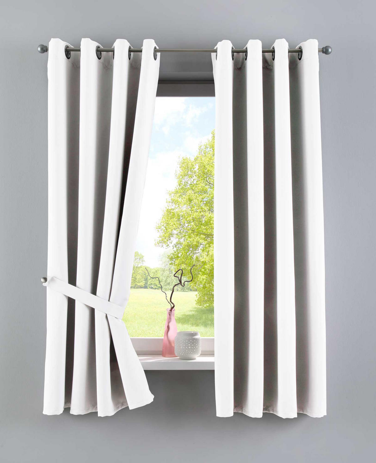 VORHANG »NEW YORK« HxB 225x295 cm Weiß - Weiß, Textil (295/225cm) - Gardinenbox