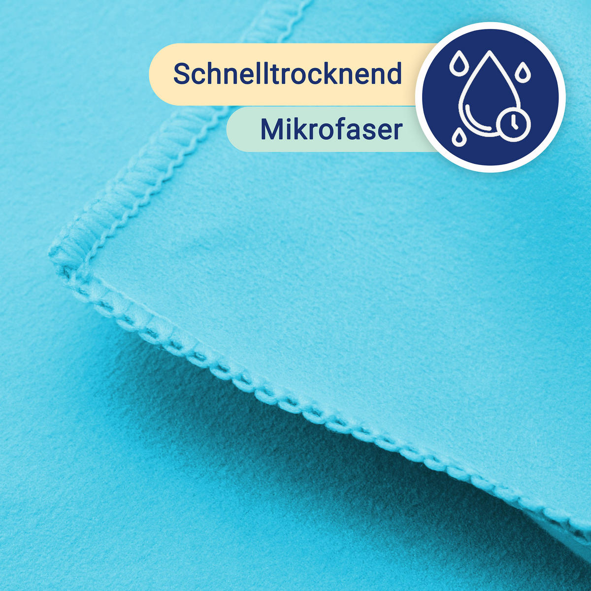 STRANDTUCH, 90x180 cm, 80% Polyester, 20% Polyamid, Blau - Türkis, Textil (90/180cm) - Zollner