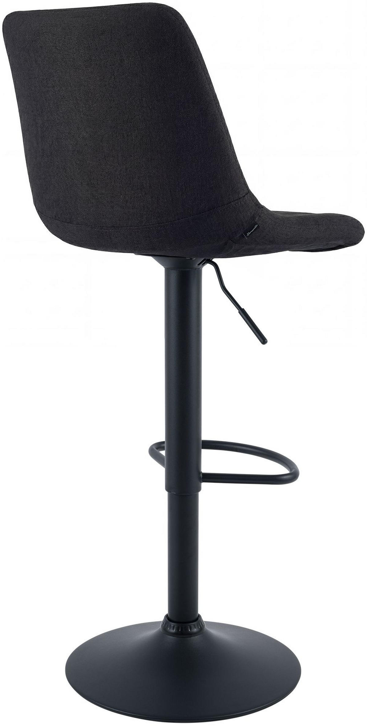 BARHOCKER Stoff Schwarz - Schwarz, Textil/Metall (44/108/50cm) - CLP