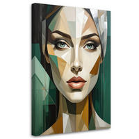 LEINWANDBILD Menschen & Charaktere 40x60cm - Grün, Textil (40/60cm) - Feeby