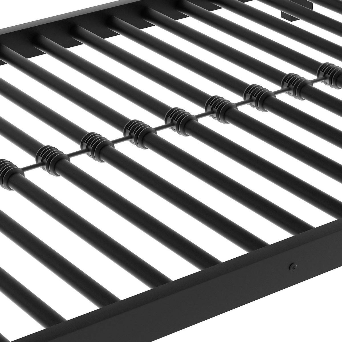 ETAGENBETT Metallbett Schwarz 90x200 cm Dreifach - Schwarz, Metall (90/200cm) - ComfortXL