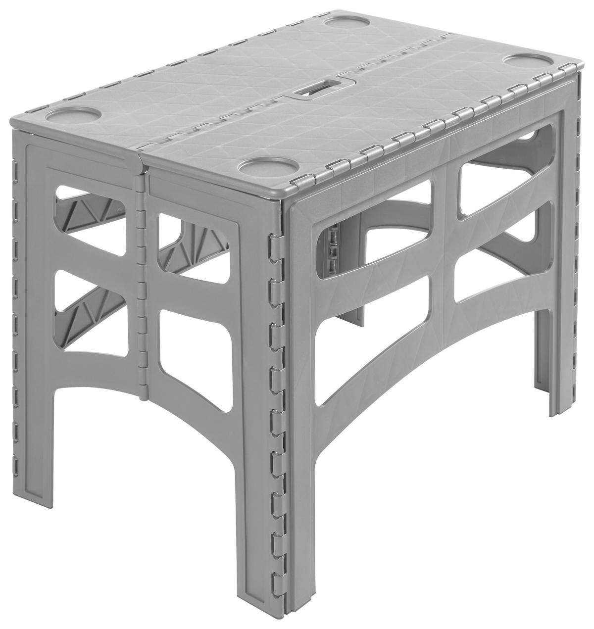 CAMPINGTISCH Timo Grau - Grau, Kunststoff (70/45/55cm) - Sonstige