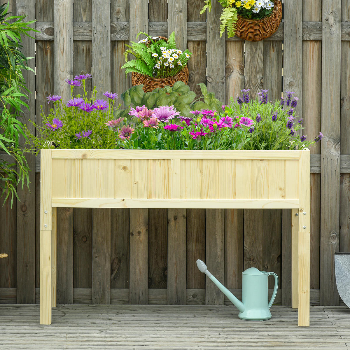HOCHBEET, Klappbares erhöhtes Beet, 115 x 56 x 76 cm, Holz - Multicolor, Holzwerkstoff (115/76/56cm) - FORIOUS
