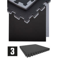 BODENSCHUTZMATTE 90x90x2 cm, Schwarz, 3er Set - Schwarz, Kunststoff (90/90/2cm) - eyepower
