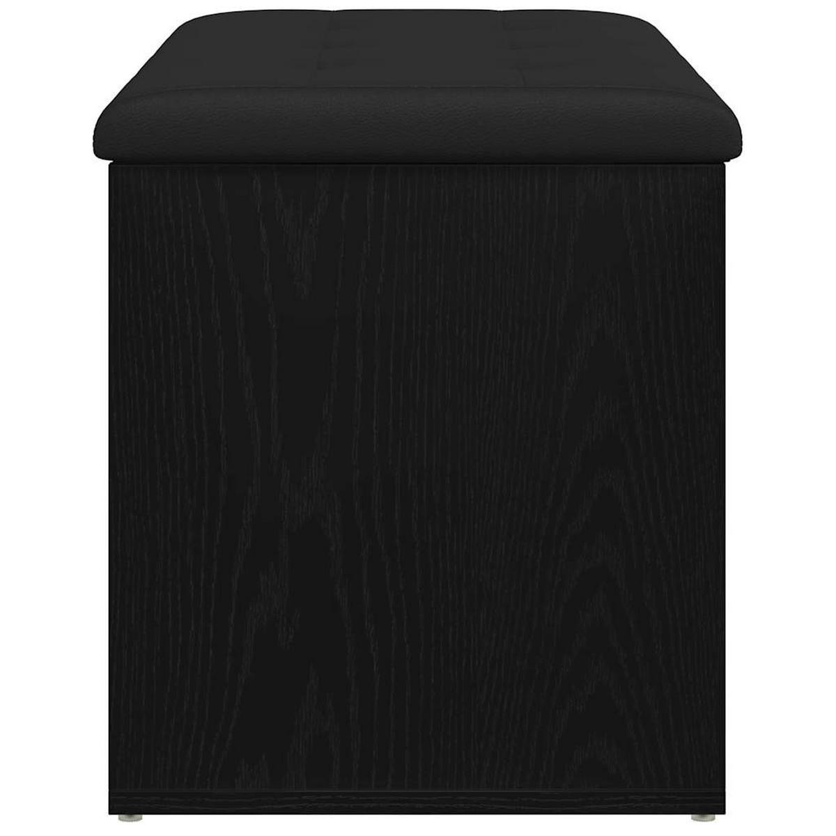 SITZBANK Jona mit Stauraum Schwarz Eichen-Optik 82x42x45 cm - Schwarz, Holz (82/45/42cm) - DELUKE