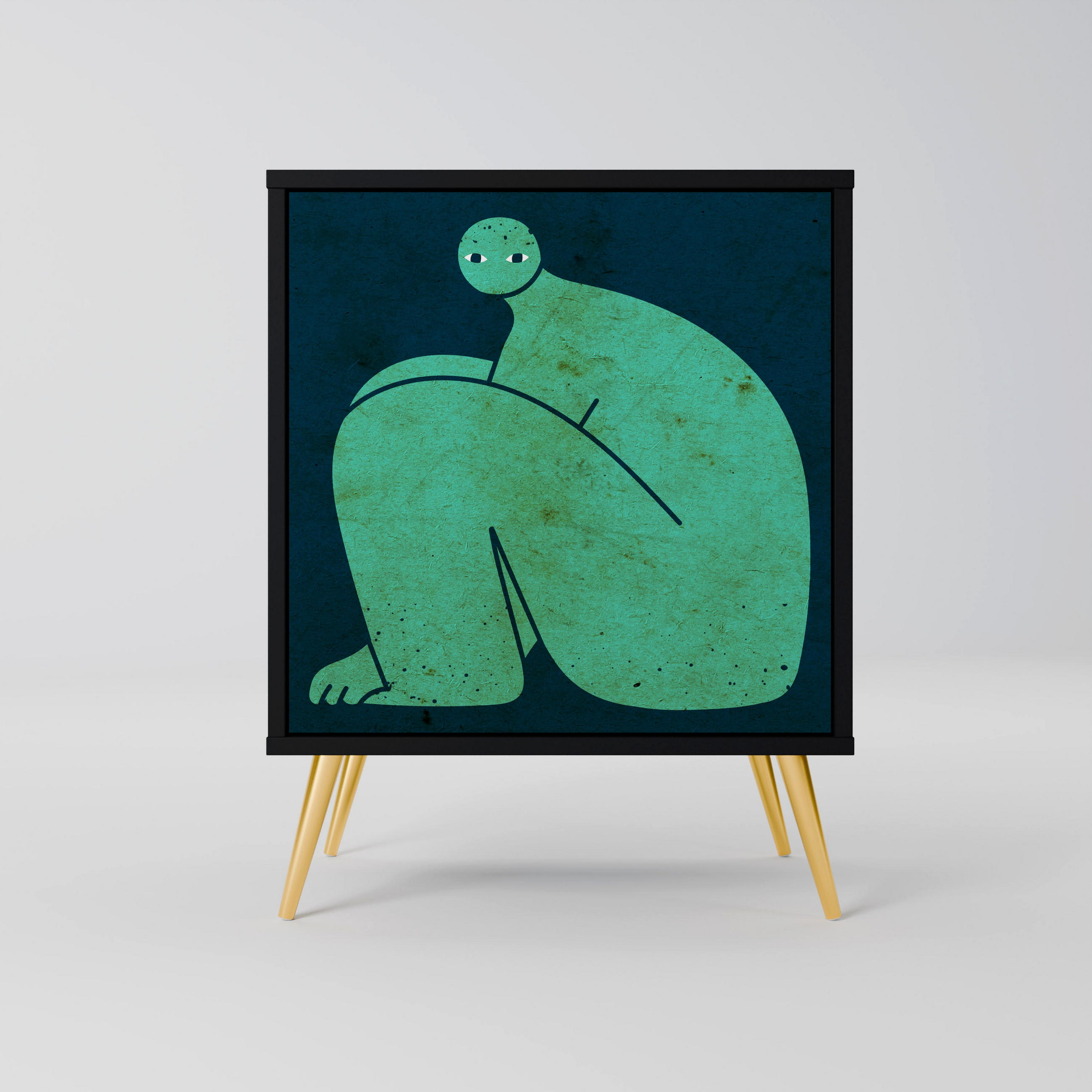 SpaceRebels Sideboard Schwarz 57.5x75.5x42 cm