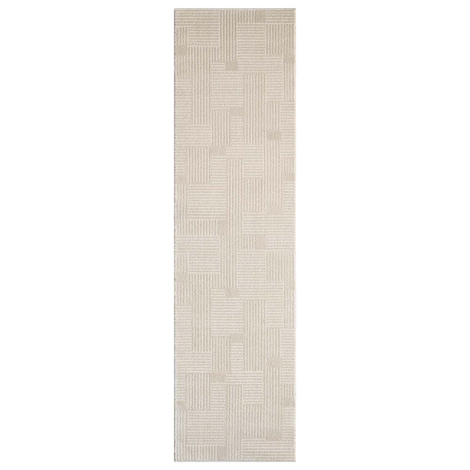 KURZFLOR-TEPPICH Flair 177 Beige 80x300 cm - Beige, Textil (80/300cm) - carpet city