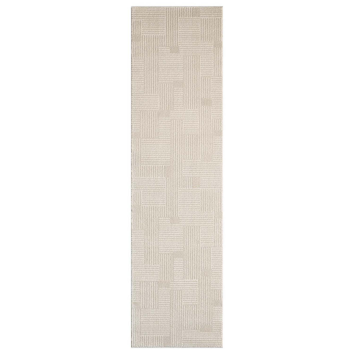 KURZFLOR-TEPPICH Flair 177 Beige 80x300 cm - Beige, Textil (80/300cm) - carpet city