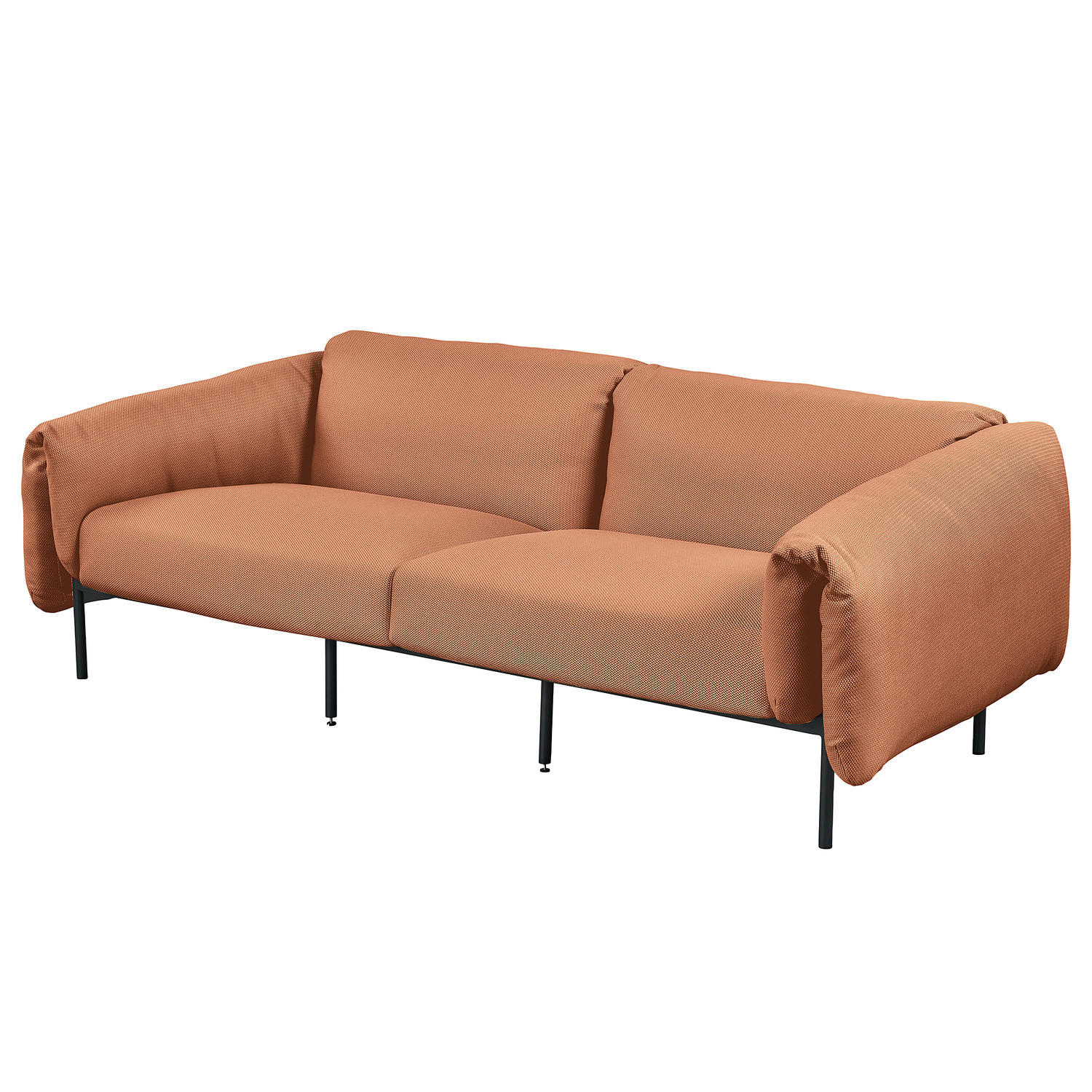 3-SITZER OUTDOOR-SOFA - Rosa, Textil/Metall (224/70/98cm) - home24
