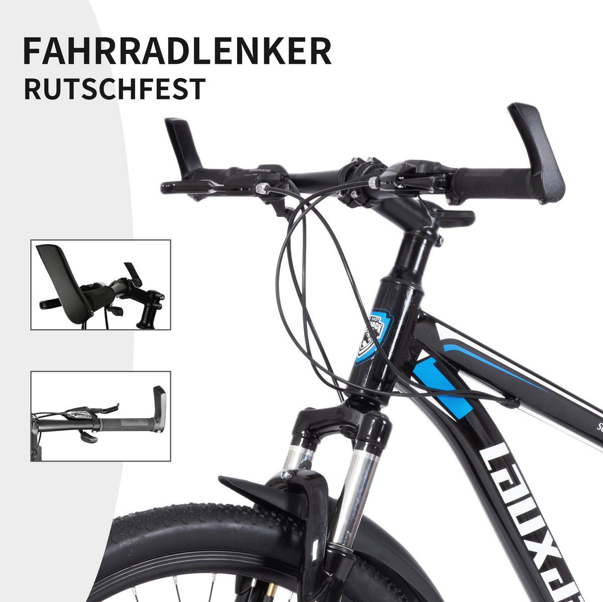 MOUNTAINBIKE 26 Zoll Blau – 21-Gang-Schaltung – Scheibenbremsen – Stahlrahmen - Blau, Metall (100cm) - Oxeza