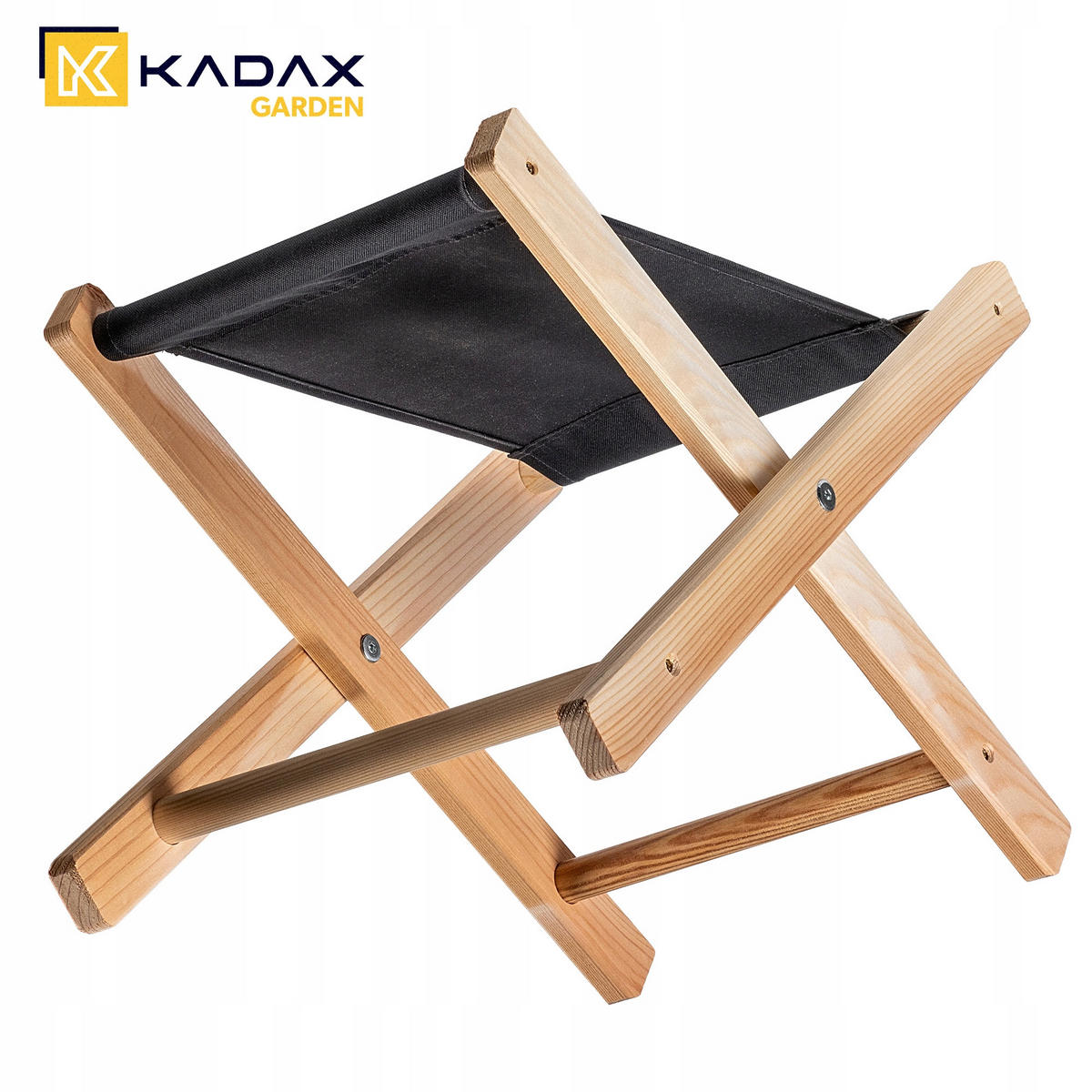 FALTHOCKER, Schwarz - Schwarz, Holz (31/40cm) - KADAX