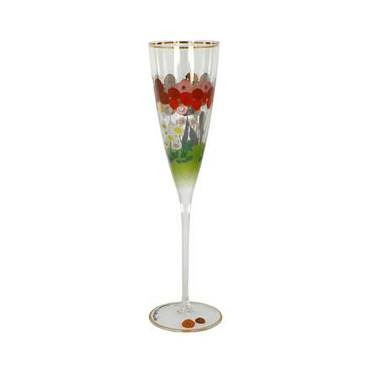 SEKTGLAS Rosina Wachtmeister - Lestate in giardino, Champagnerglas, Sekt, Glas - Multicolor, Glas (0.15L) - Goebel