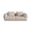 SOFA modular Bloom aus strukturiertem Stoff dunkelbeige 3 Sitzplätze - Mokka, Textil (106/95/232cm) - Micadoni