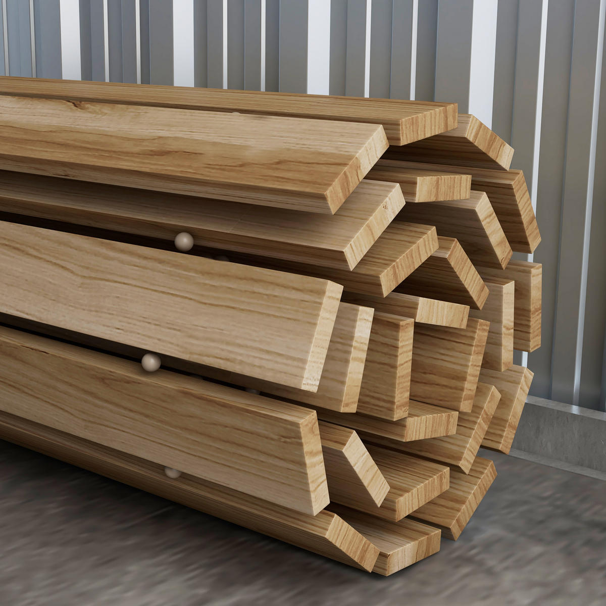 GARTENWEG, Tannenholz, Naturholz - Naturfarben, Holz (47/1/120cm) - Outsunny