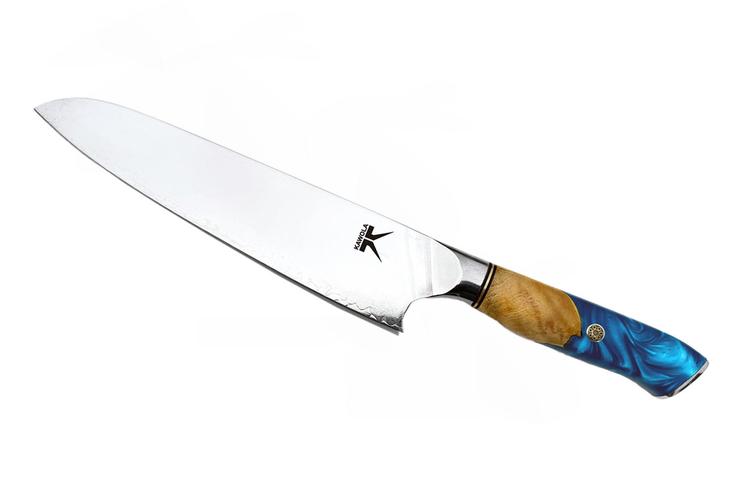 KÜCHENMESSER DUMA silber Damaststahl - Silberfarben, Metall (34cm) - KAWOLA