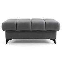 POUF PUDDING 110 x 60 cm Velours Dunkelgrau - Dunkelgrau/Schwarz, Holz/Textil (110/43/60cm) - Muffo