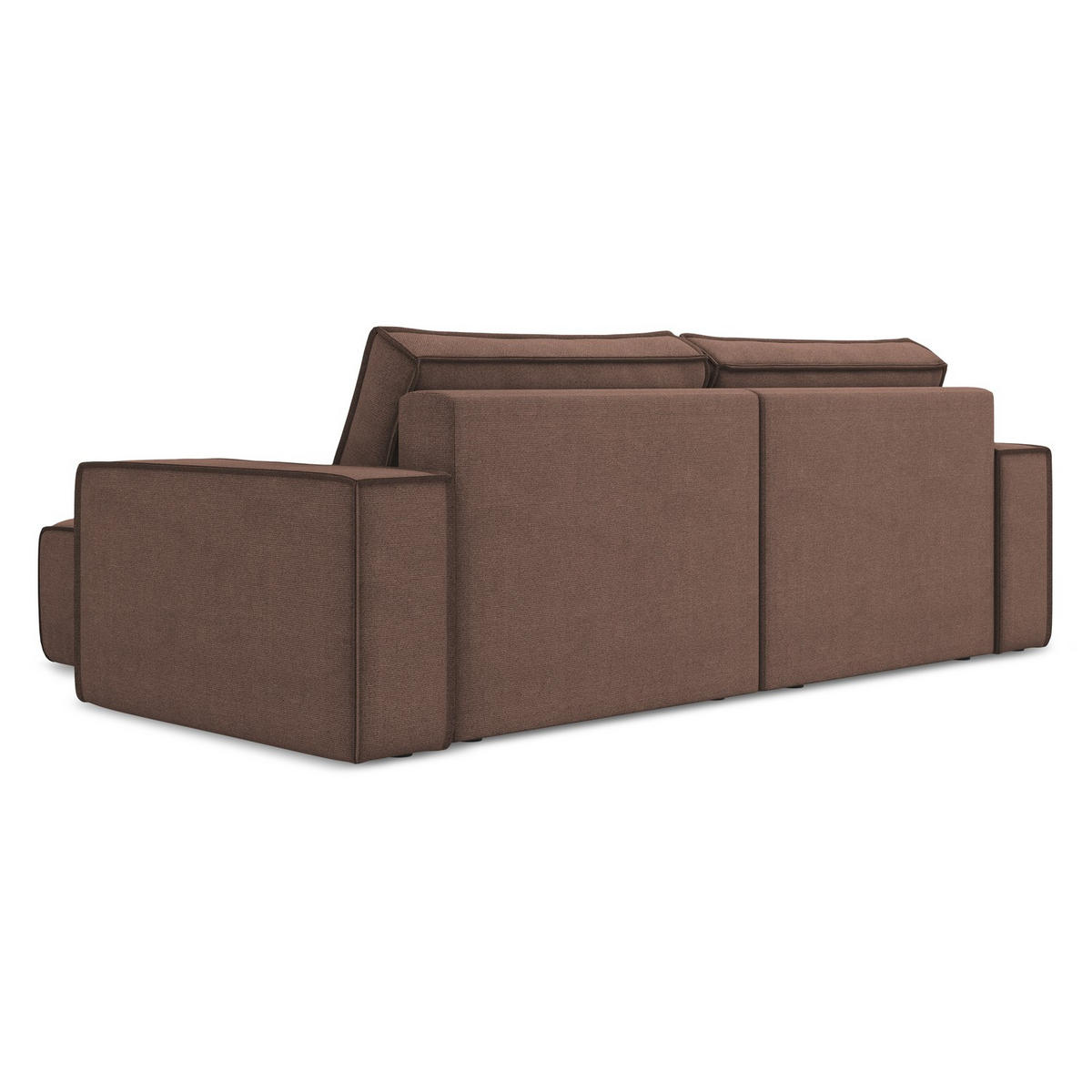 ECKSOFA mit Schlaffunktion Strukturstoff Stoff Pink - Pink/Hellrosa, Kunststoff/Textil (257/148cm) - Makamii