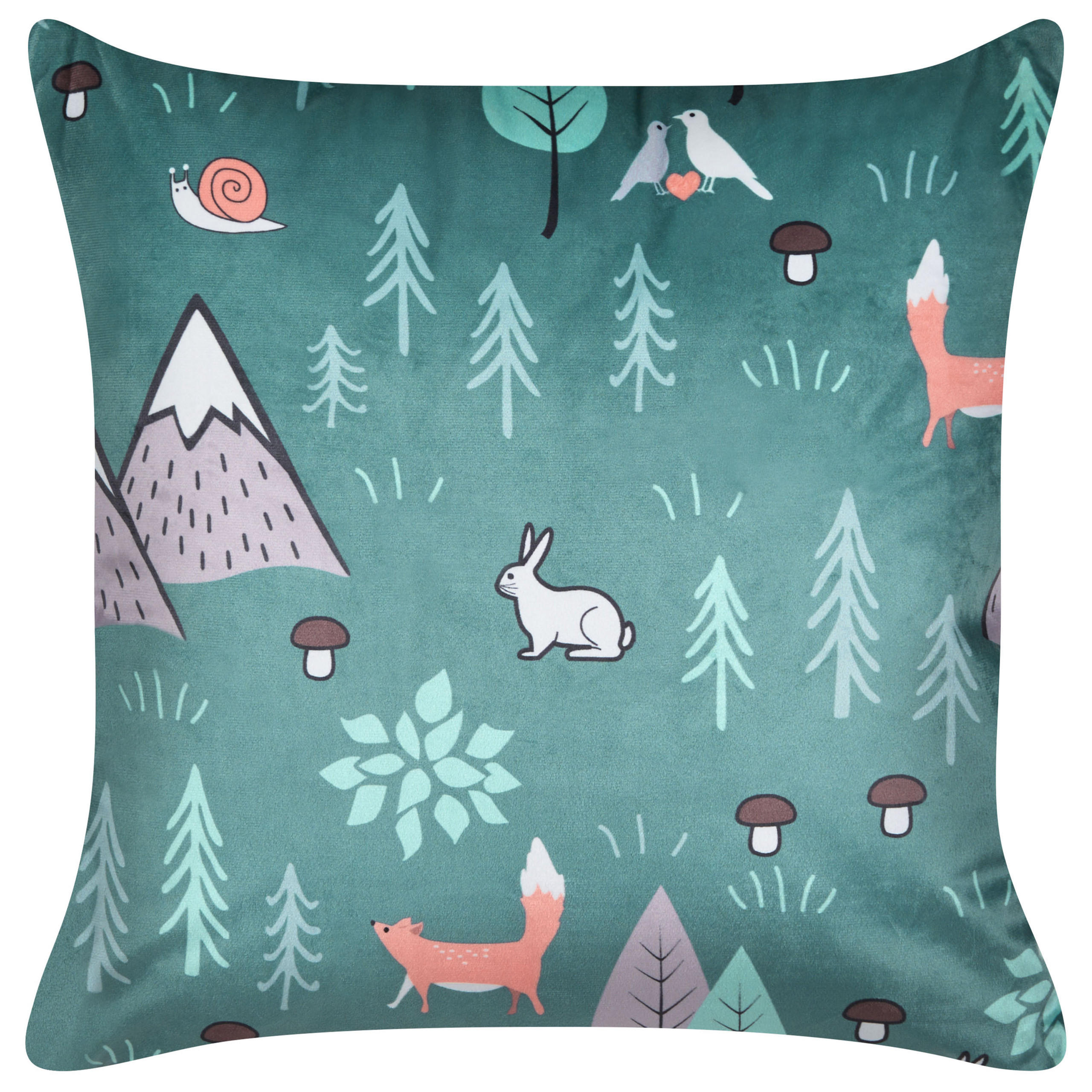 KINDERKISSEN 2er-Set Mintgrün 45/45 cm Foothill - Mintgrün, Textil (45/45cm) - Beliani