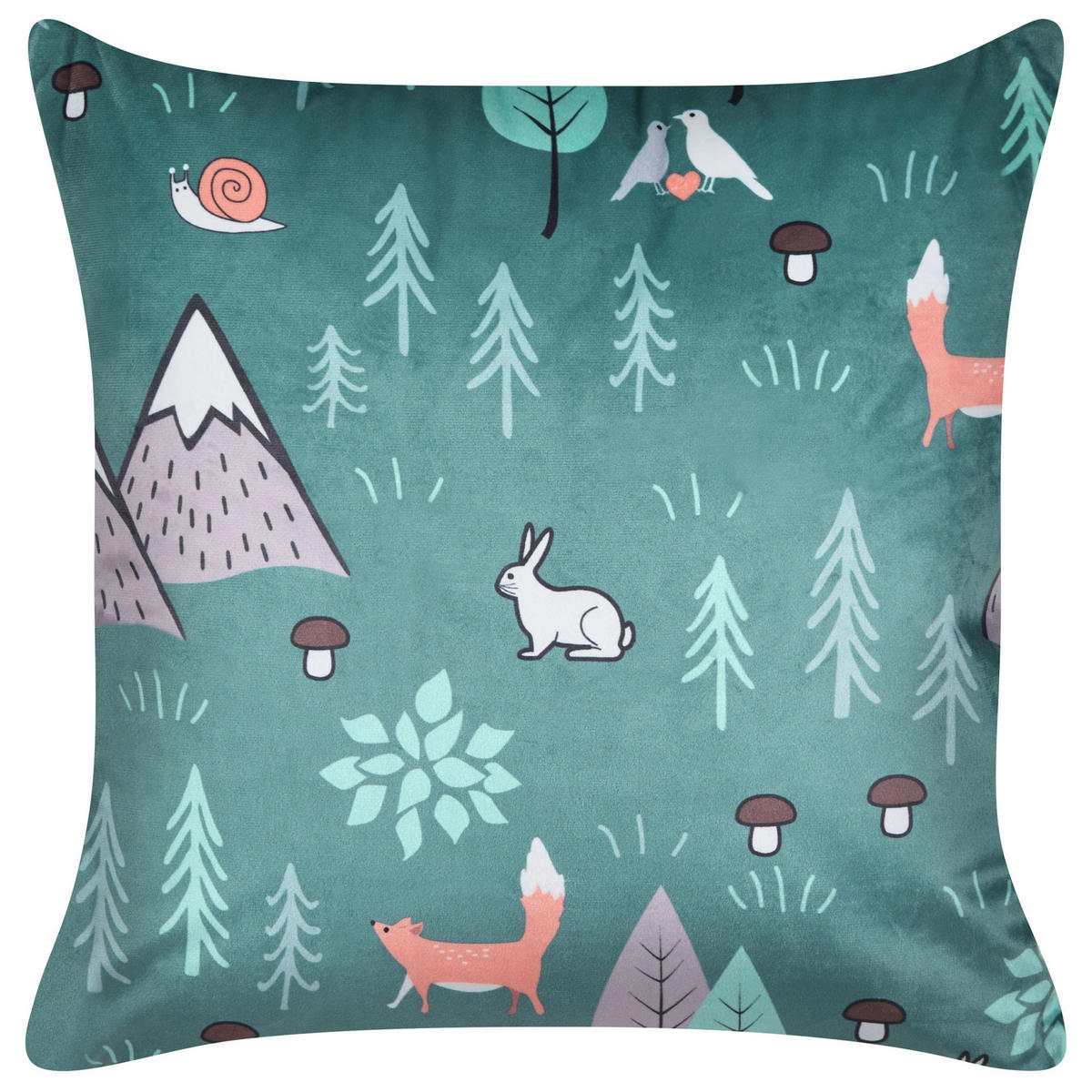 KINDERKISSEN 2er-Set Mintgrün 45/45 cm Foothill - Mintgrün, Textil (45/45cm) - Beliani