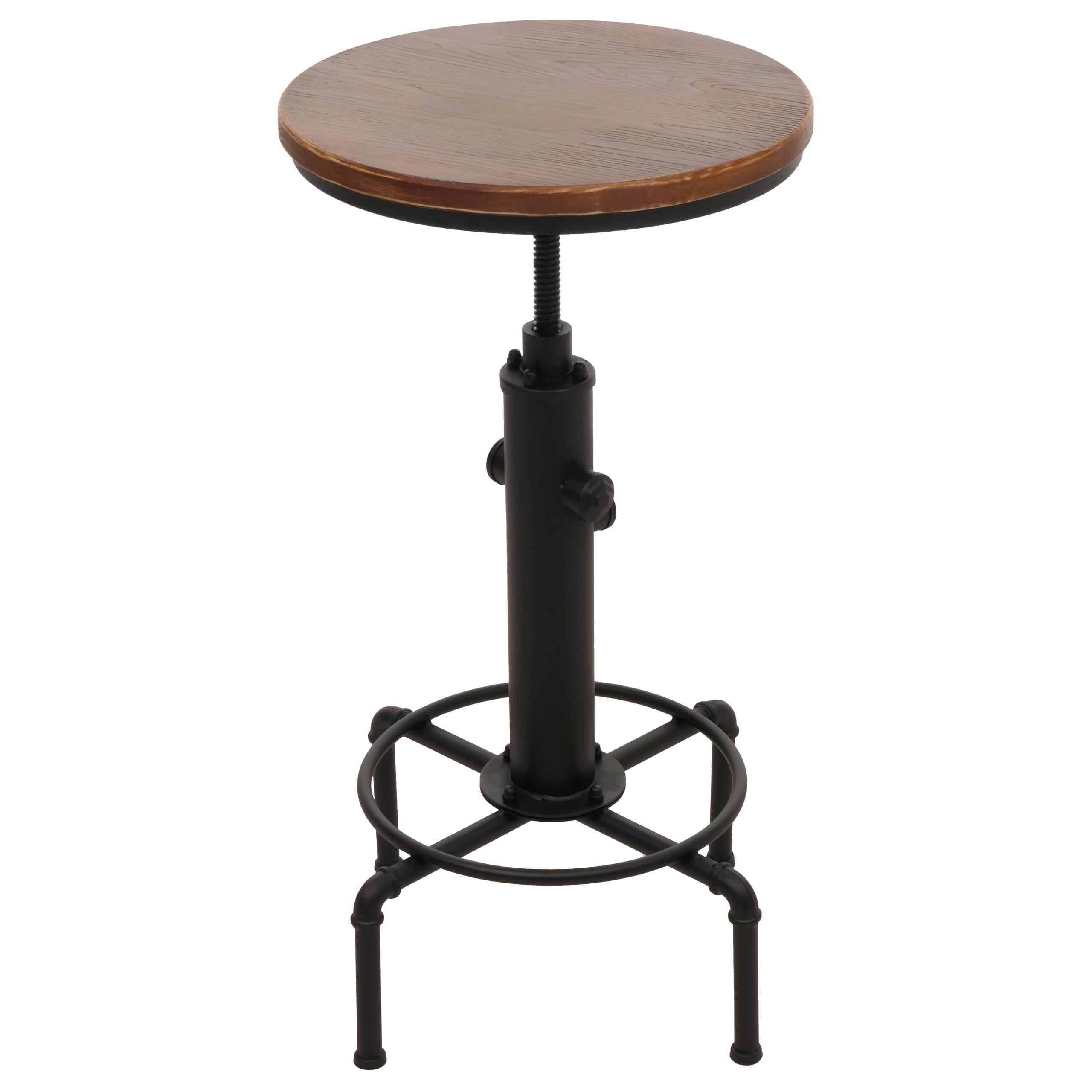 BARTISCH rund Schwarz, Braun - Schwarz/Braun, Holz (50/104/50cm) - MCW