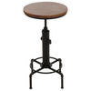 BARTISCH rund Schwarz, Braun - Schwarz/Braun, Holz (50/104/50cm) - MCW