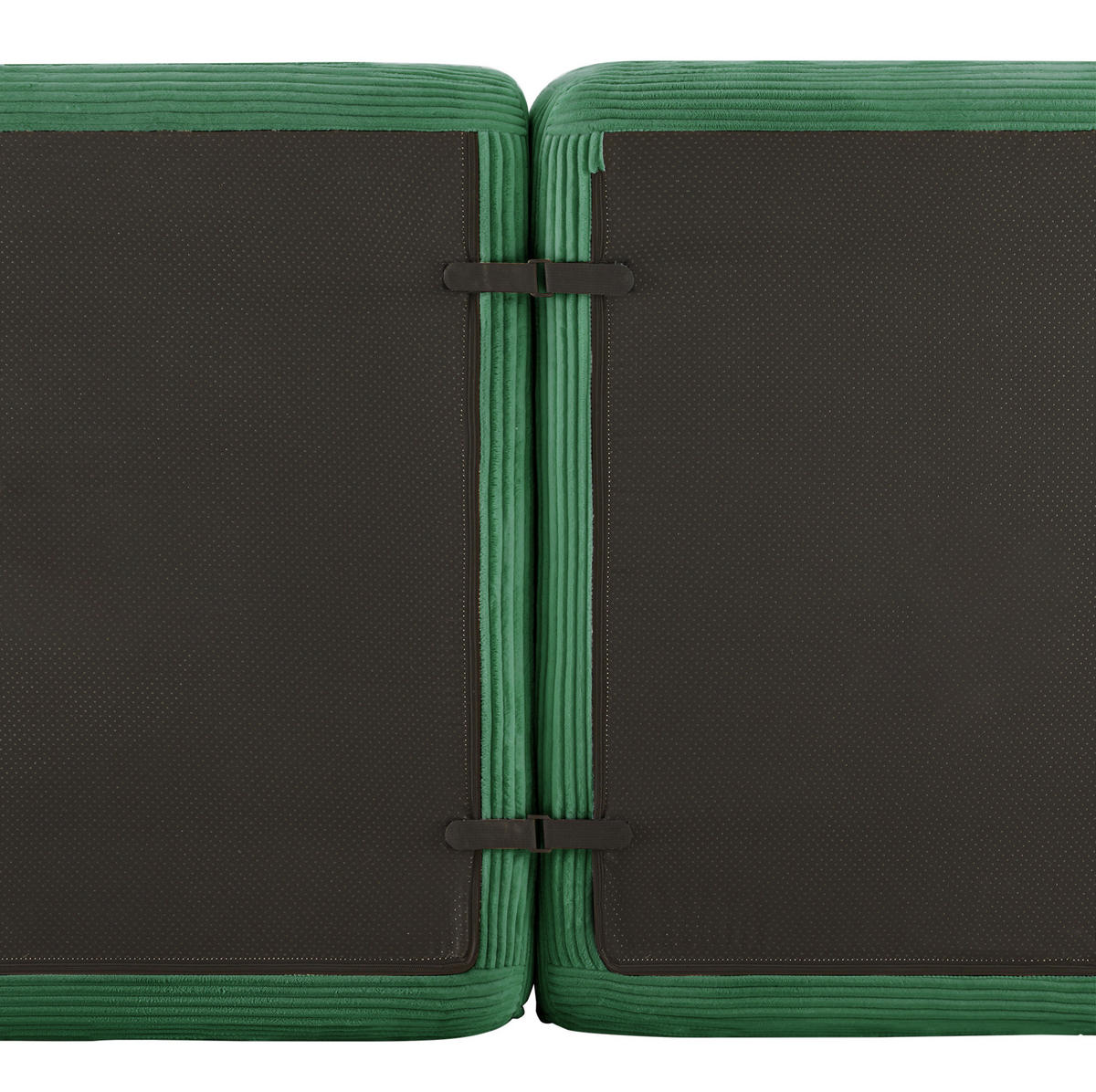 SOFA modular mit Schlaffunktion 74 cm Tiefsitz Cord Green - Grün, Kunststoff (177/69/293cm) - Meubliv
