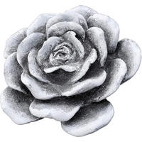 STEINFIGUR Stein Blüte groß, Frostfest, massiver Steinguss - Grau, Stein (15/8/15cm) - stoneandstyle