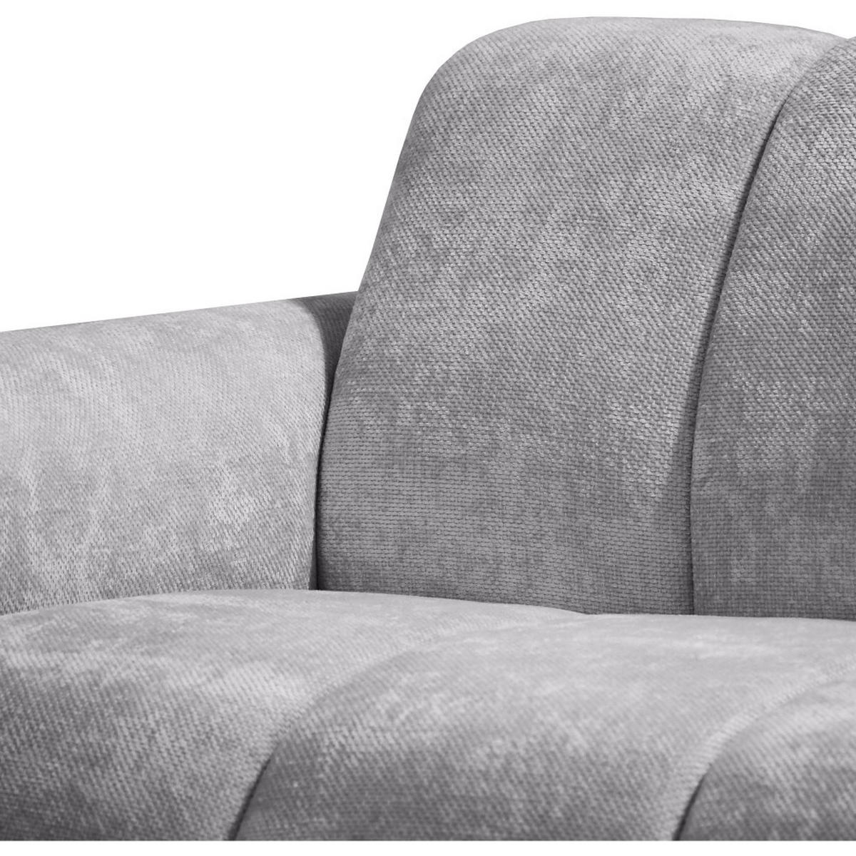 ECKSOFA Volare Mini ohne Schlaffunktion hellgrau rechts, Vega-Stoff - Hellgrau/Schwarz, Textil/Metall (256/165cm) - Beautysofa