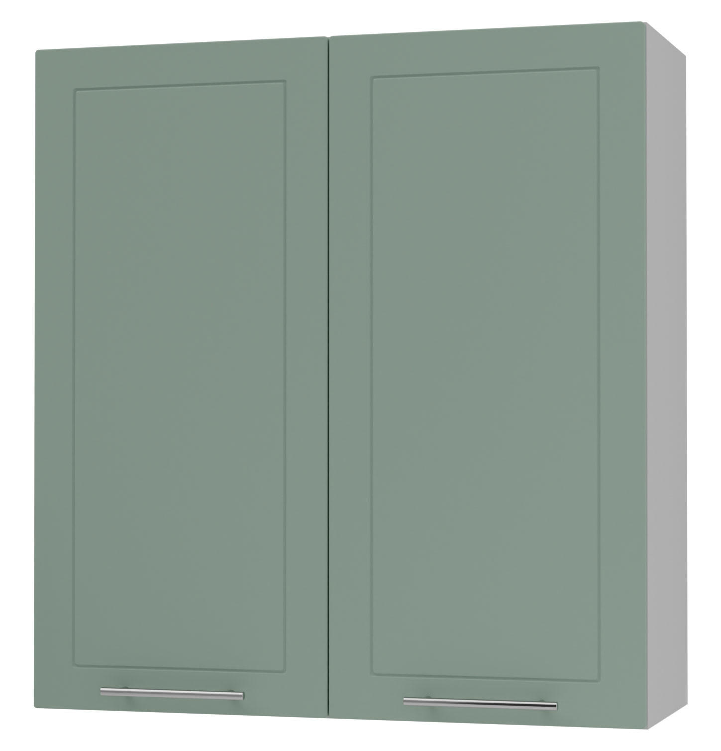 KÜCHENHÄNGESCHRANK Kvantum W4/90 Mint Matt / Grau Matt 90 / 32,5 / 96cm - Grau/Mintgrün, Holz/Holzwerkstoff (90/96/32.5cm) - Feldmann-Wohnen
