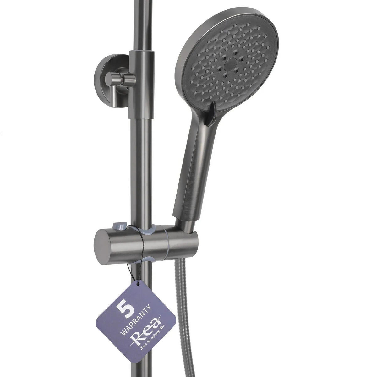 DUSCHGARNITUR Rea Avalon Titanium - Titanfarben, Metall (23/153/50cm) - REA