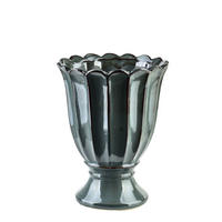 VASE Evam Blau 17/17/22 cm Keramik - Blau, Keramik (22cm) - Mondex