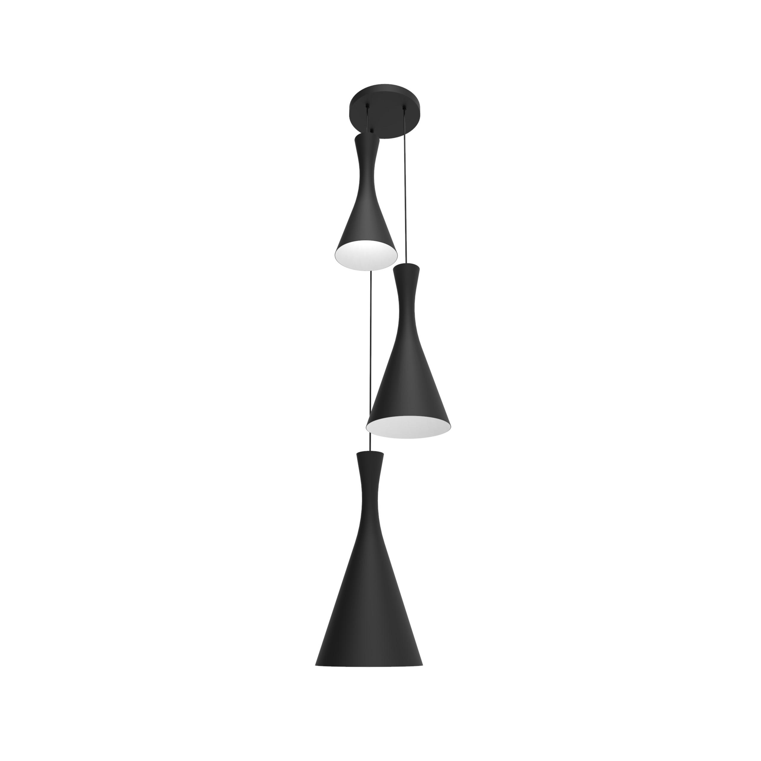 Lumicom Hängeleuchte Schwarz 25x120x40 cm