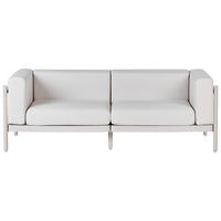 GARTENSOFA 2-Sitzer Beige Ferretti - Beige, Kunststoff (187/68/73cm) - Beliani