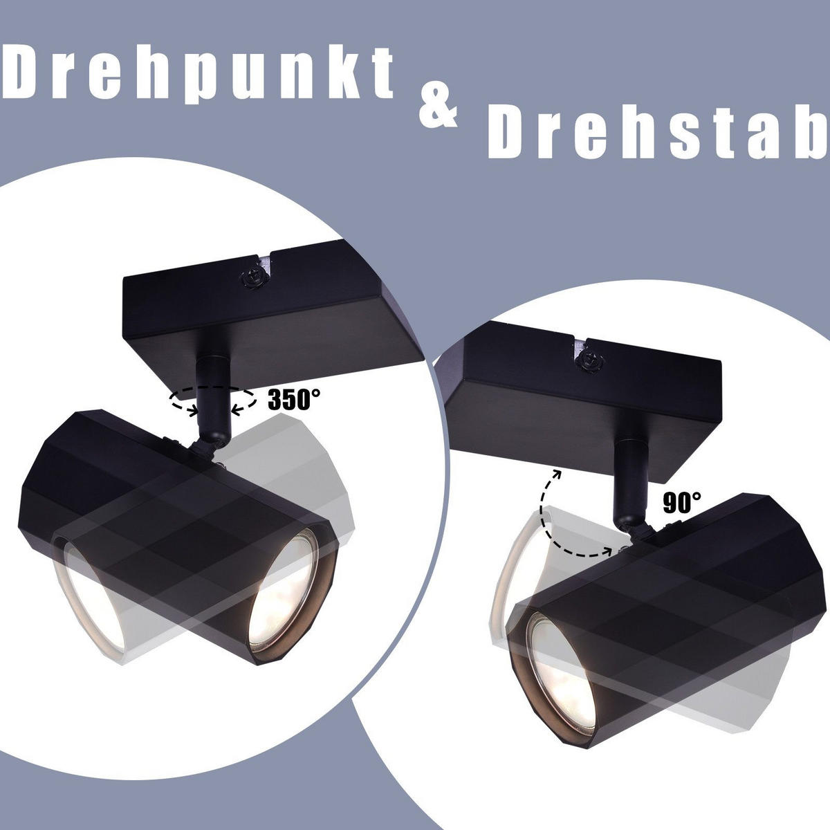 STRAHLER Adorf 1-flammig 10/2.5/15.3 cm - Schwarz, Metall (10/2.5/15.3cm) - Nettlife
