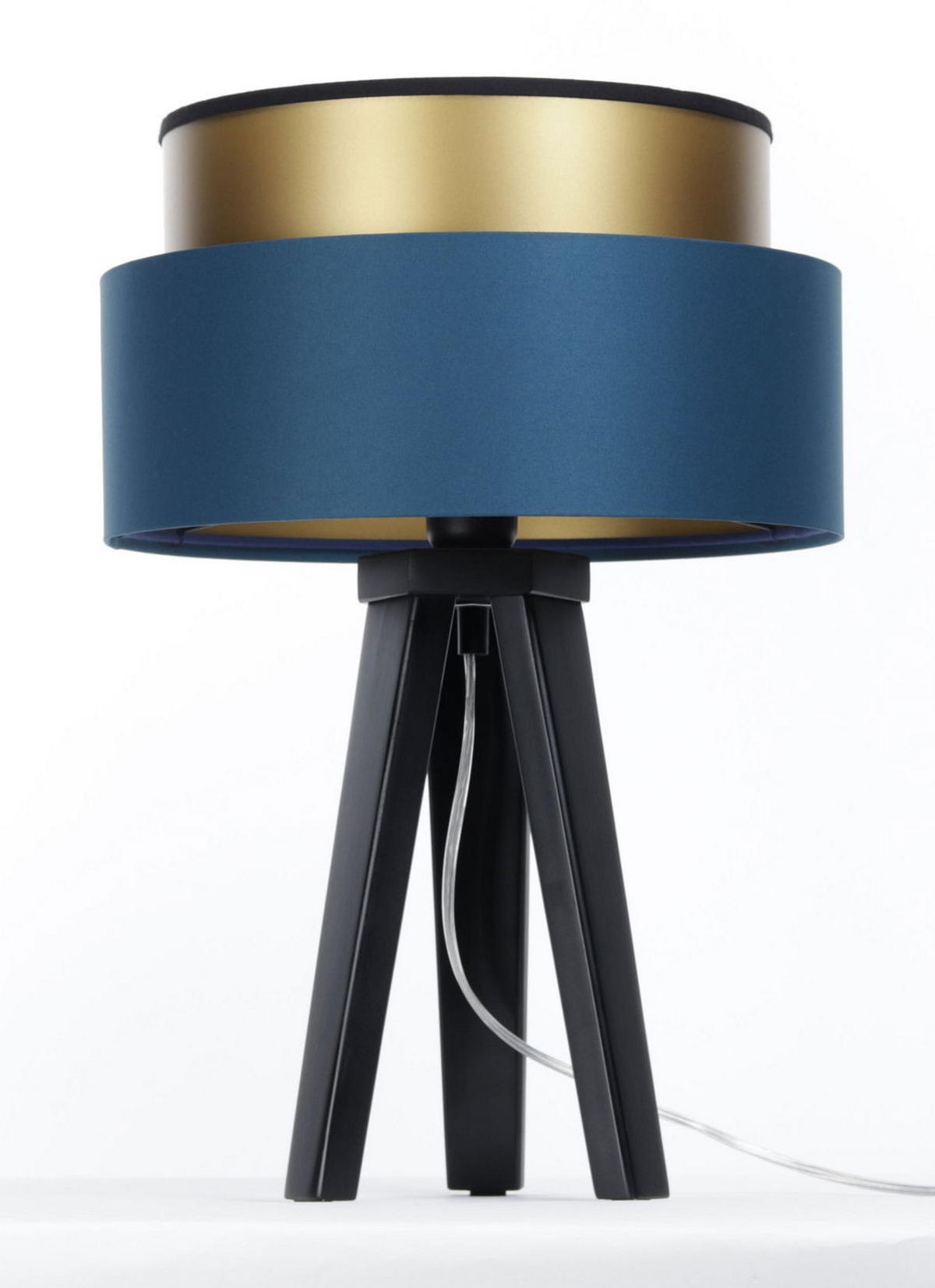 TISCHLAMPE Blau 30/45 cm - Goldfarben, Kunststoff (30/0.7/45cm) - ONZENO