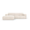 ECKSOFA links Molino aus Chenille-Stoff leichtes beige 4 Sitzplätze - Creme, Textil (170/250cm) - Micadoni