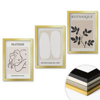 WANDBILDER 3er Set - 20x30 cm Goldrahmen - Matisses stilvolle Pflanzenbilder - Goldfarben, Kunststoff (20/30cm) - ArtPrintCave