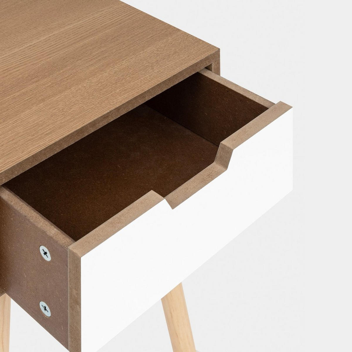 NACHTTISCH MIT 1 SCHUBLADE Niem Natürlich 34 cm x 51 cm - Naturfarben, Holzwerkstoff (34/51/34cm) - Klast Home