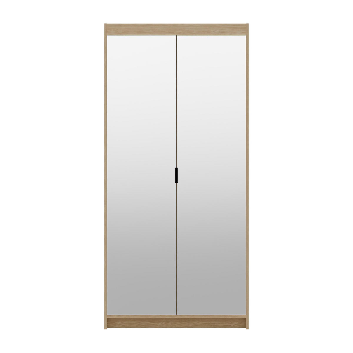 KLEIDERSCHRANK Storicos Geölte Eiche 89,7/190,5/53 cm - 2T Modern mit Spiegel - Eichefarben, Holzwerkstoff/Kunststoff (89.7/190.5/53cm) - AX Living
