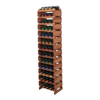 WEINREGAL VINOTECA FLEX PRO HxBxT 177x46x28cm 52 Flaschen auf 13 Ebenen Braun geölt - Braun, Holz (46/177/28cm) - PROREGAL
