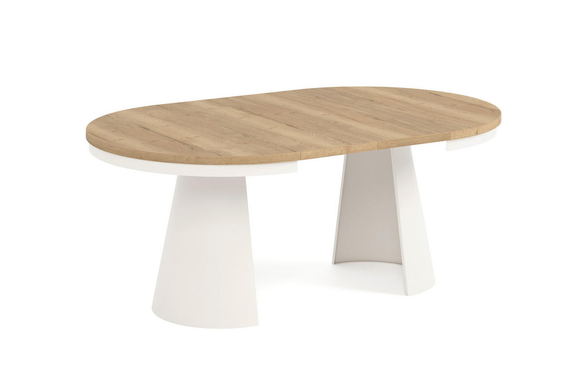 ESSTISCH CALMA Bis - Hellbraun/Kaschmir, Holzwerkstoff/Metall (120/120/76cm) - Meblini